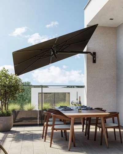 Sombrillas Tenerife. Sombrilla de tipo Balkon negra​