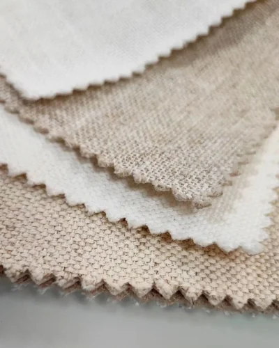 Cortinas Tenerife. Primer plano de hermosas telas tejidas usadas para cortinas tradicionales
