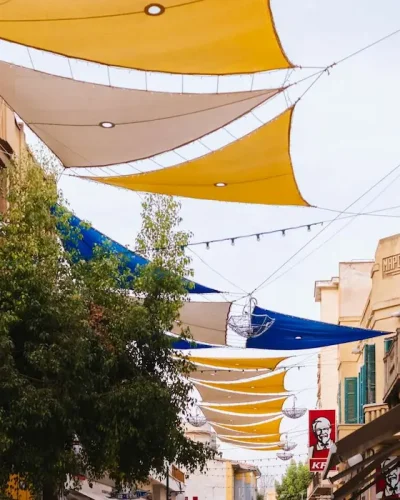 Toldos a medida. Velas de colores